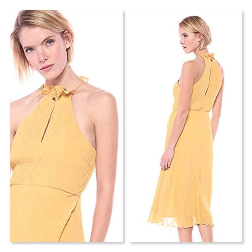Keepsake Skylines Midi Dress sz Medium in Yellow.